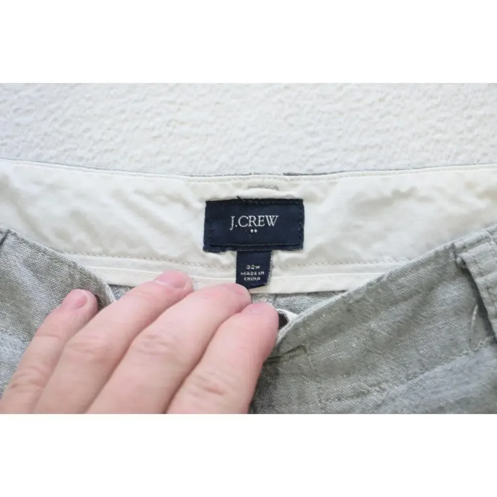J Crew Khaki Chino Shorts Beige‎ Flat Athletic Mens Size 32